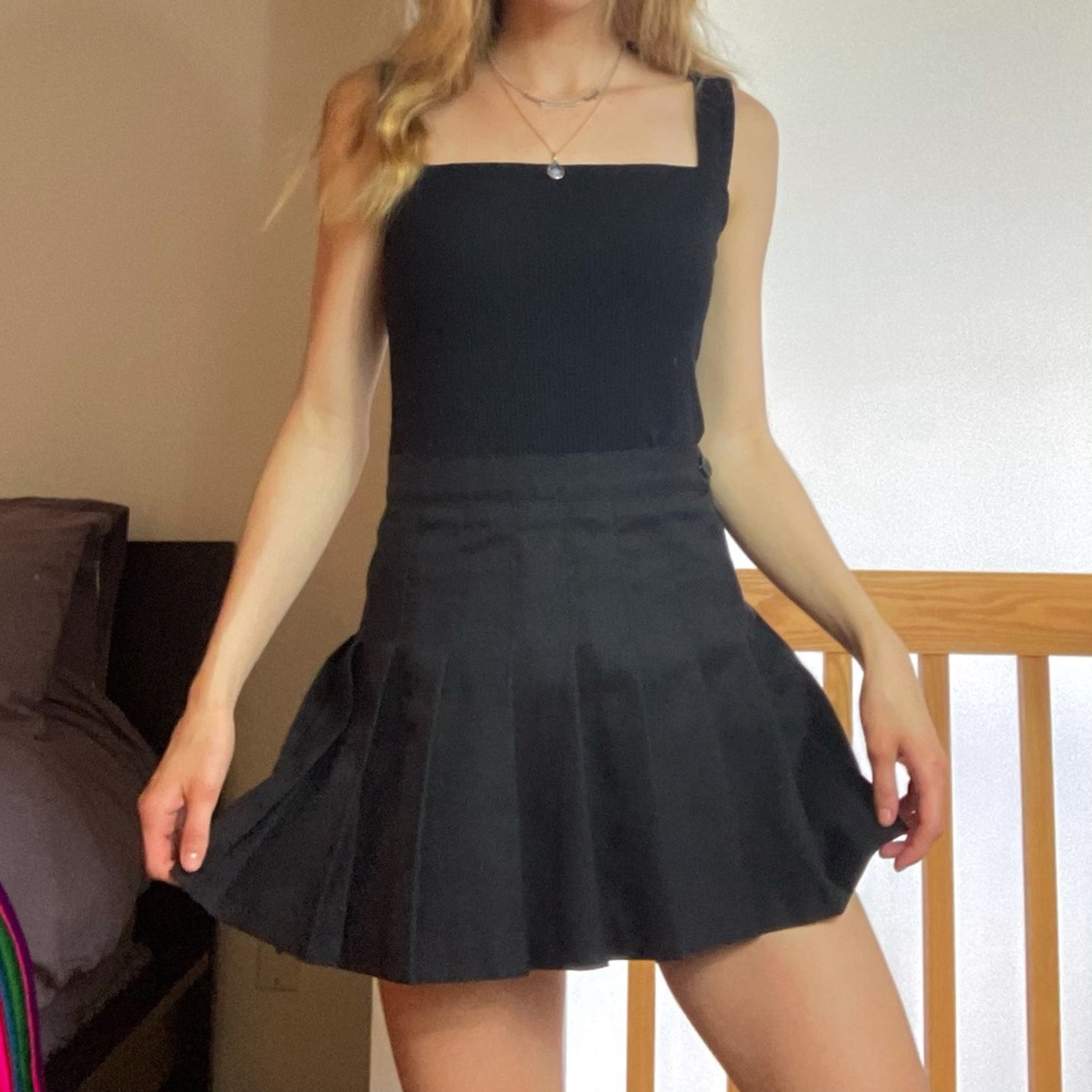 American Apparel Black Tennis Skirt Size S